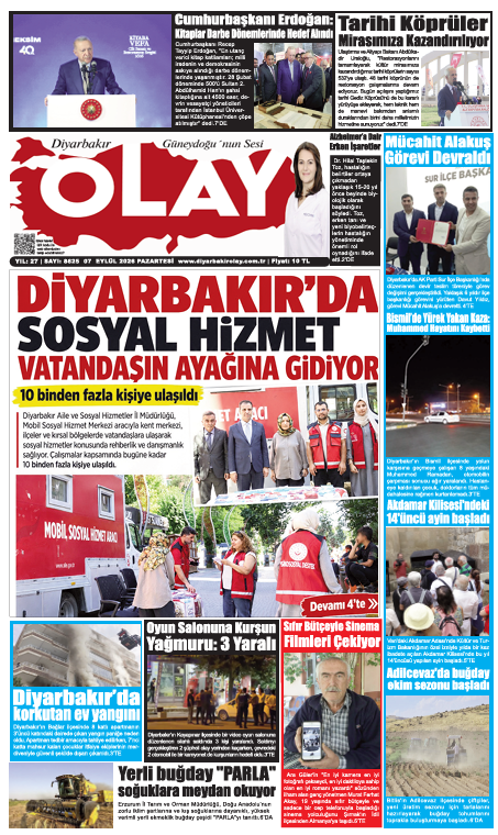 07.09.2026 Diyarbakır Olay Gazetesi
