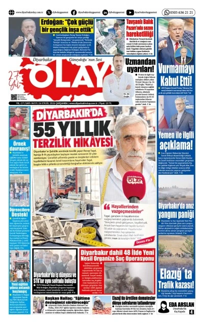16.09.2026 Diyarbakır Olay Gazetesi