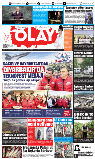 19.09.2026 Diyarbakır Olay Gazetesi