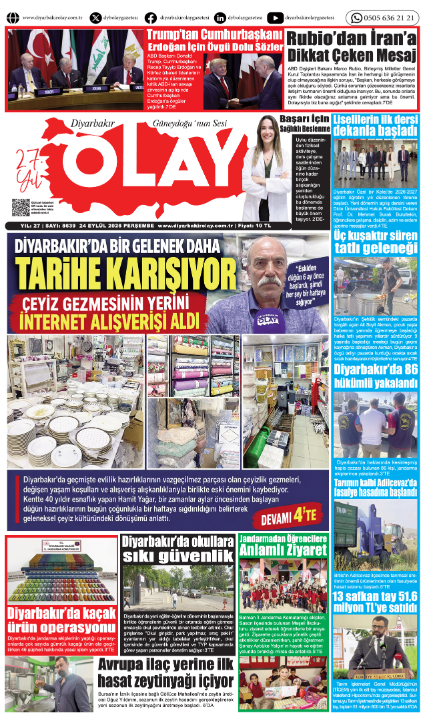 24.09.2026 Diyarbakır Olay Gazetesi