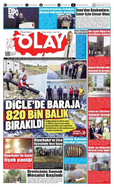 28.09.2026 Diyarbakır Olay Gazetesi