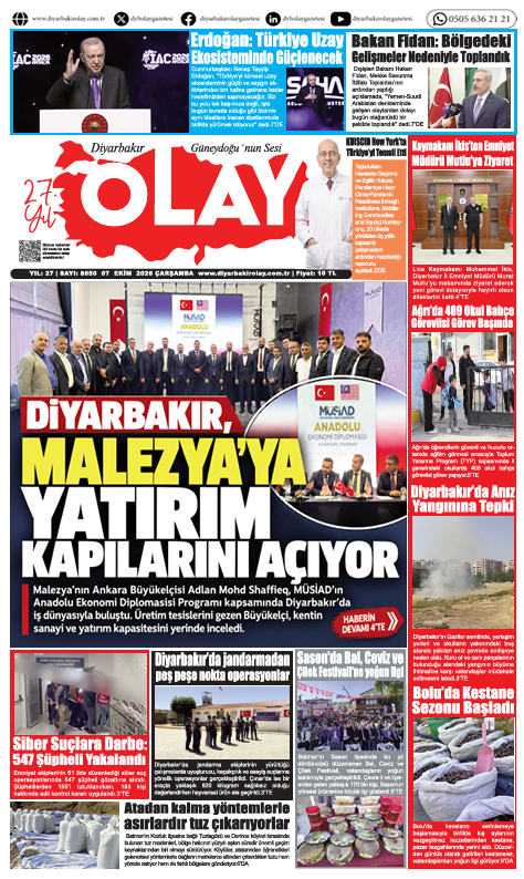 07.10.2026 Diyarbakır Olay Gazetesi