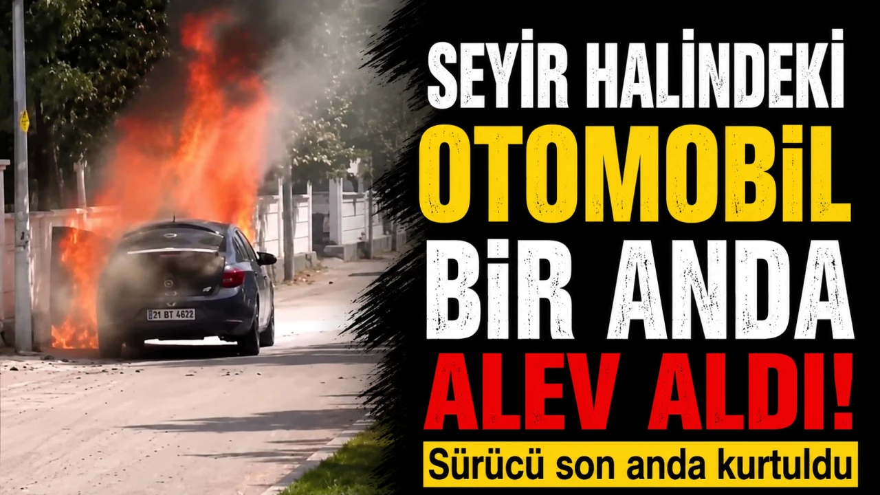 Seyir Halindeki Otomobil Bir Anda Alevlere Teslim 