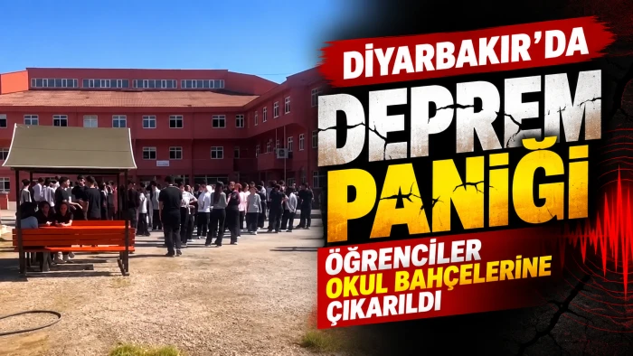 Diyarbakır&rsquo;da deprem paniği: &Ouml;ğrenciler okul bah&ccedil;elerine &ccedil;ıkarıldı