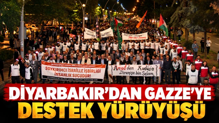 Diyarbakır&rsquo;da Filistin i&ccedil;in y&uuml;r&uuml;y&uuml;ş: Gazze &ccedil;ağrısı