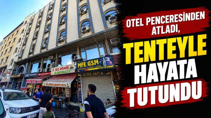 Diyarbakır&rsquo;da otel penceresinden d&uuml;şen kişi tenteye &ccedil;arparak yaralandı