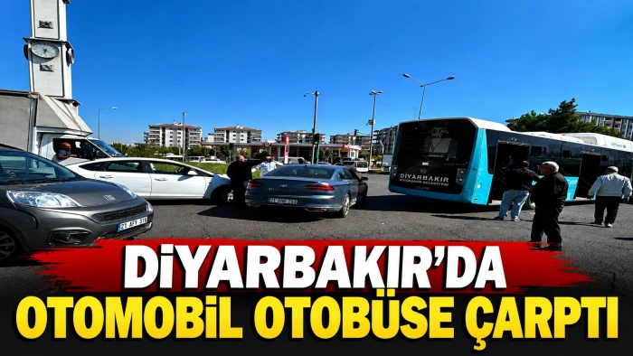 Diyarbakır’da otomobil otobüse çarptı