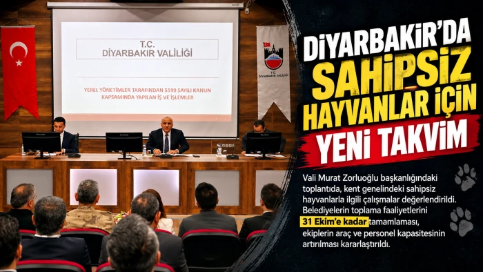 Diyarbakır&rsquo;da sahipsiz hayvanlar i&ccedil;in yeni &ccedil;alışma takvimi