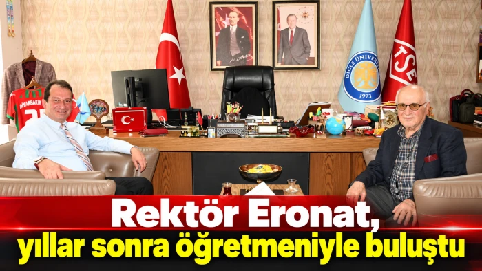 Rekt&ouml;r Eronat, yıllar sonra &ouml;ğretmeniyle buluştu