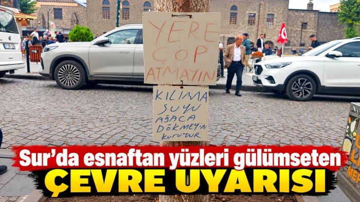 Sur&rsquo;da esnaftan y&uuml;zleri g&uuml;l&uuml;mseten &ccedil;evre uyarısı