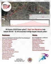 7. Gazi Yarı Maratonu nedeniyle kent merkezinde bazı yollar trafiğe kapatılacak