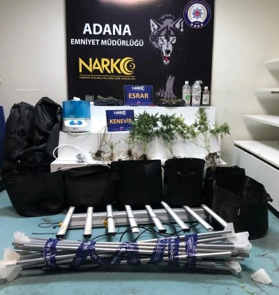 Adana’da İklimlendirme Sistemli Uyuşturucu Serası Çökertildi