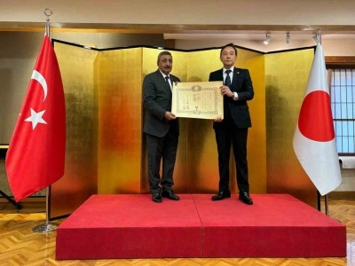 AFAD Aydın İl Müdürü Mumcu’ya Japonya İmparatorluk Nişanı