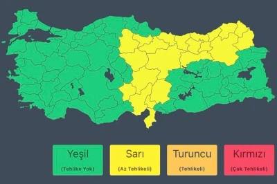 AFAD&rsquo;dan 19 İl İ&ccedil;in Uyarı