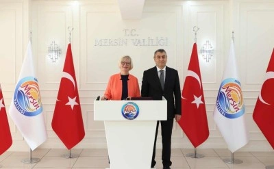 Almanya B&uuml;y&uuml;kel&ccedil;isi Sorg, Mersin&rsquo;de Vali Toros ile g&ouml;r&uuml;şt&uuml;