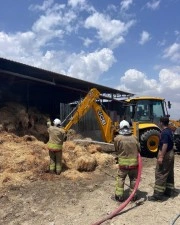 Antakya’da samanlık yangını