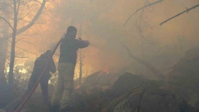 Antalya’da kopan yüksek gerilim hattı orman yangınına neden oldu