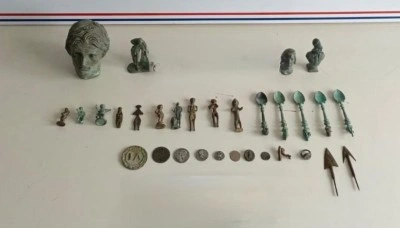 Aranan şahsın evinde Roma dönemine ait tarihi eser yakalandı