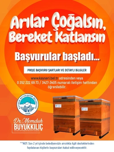 Arılar &Ccedil;oğalsın, Bereket Katlansın projesine başvurular başladı