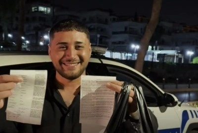 Alkollü sürücü yakalanınca sevgilisine beddua etti