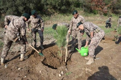 Aydın&rsquo;da şehit polisler adına fidan dikildi