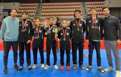 Aydınlı sporcular Arnavutluk&rsquo;tan beş madalya ile d&ouml;nd&uuml;