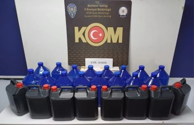 120 litre etil alkol ele geçirildi