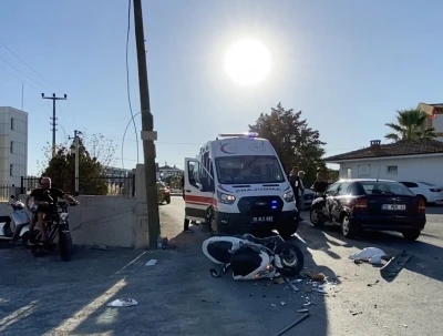 Ayvalık&rsquo;ta yeni a&ccedil;ılan tali yolda kaza: 1 yaralı