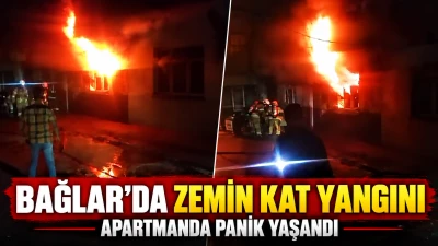 Bağlar&rsquo;da zemin kat yangını