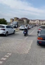 Geç kalan öğrenci son anda sınava yetişti