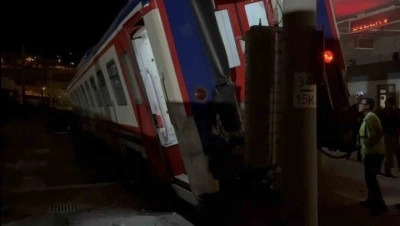 Bandırma’da tren kazası ucuz atlatıldı