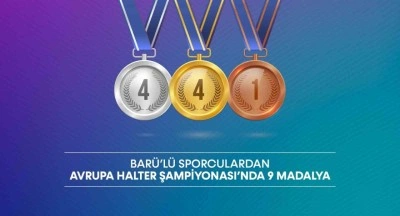 BAR&Uuml;&rsquo;l&uuml; sporculardan Avrupa Halter Şampiyonası&rsquo;nda 9 madalya