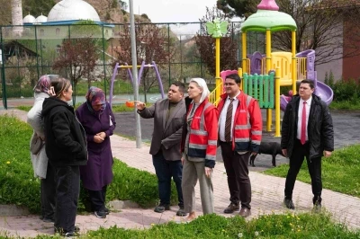 Başkan Subaşı K&uuml;&ccedil;&uuml;k Sanayi ve Soğuksu Mezarlığı&rsquo;nda &ccedil;alışmaları inceledi