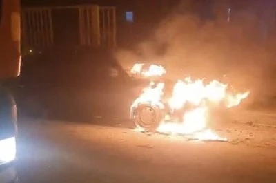 Batman'da Plakası Belirlenemeyen Otomobilde Yangın Paniğe Sebep Oldu