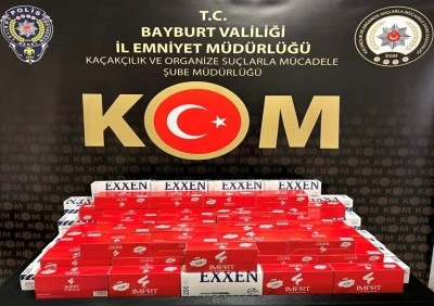 Bayburt’ta kaçak 20 bin adet boş makaron ele geçirildi