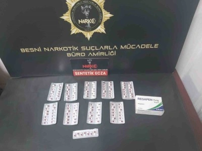 Besni’de 132 sentetik hap ele geçirildi