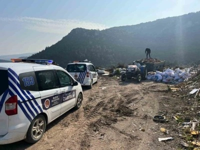 İnşaat atığını kaçak döken vatandaşa ceza kesildi