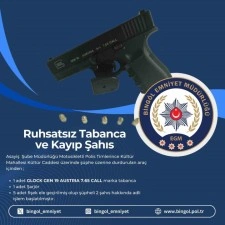 Bingöl’de ruhsatsız silah ele geçirildi