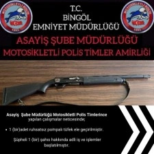 Bingöl’de ruhsatsız tüfek ele geçirildi
