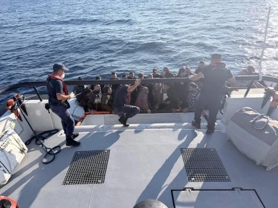 Bodrum Açıklarında 35 Düzensiz Göçmen Yakalandı