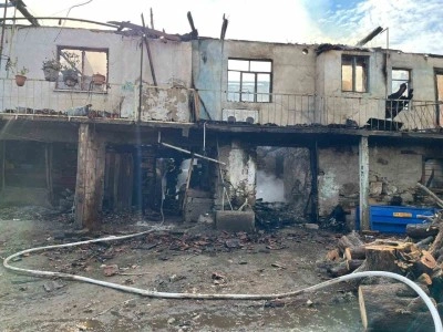 Bozdoğan&rsquo;da &ccedil;ıkan yangında ev tamamen k&uuml;le d&ouml;nd&uuml;