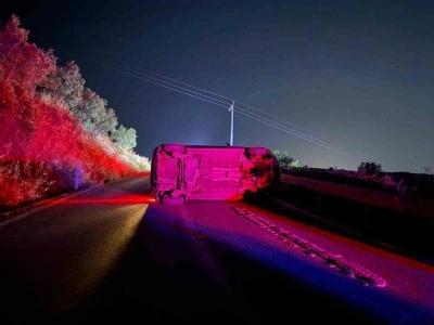 Gemlik'te Kontrolden Çıkan Araç Takla Attı