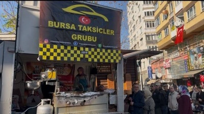 Bursa&rsquo;da taksicilerden şehitler i&ccedil;in anlamlı hayır