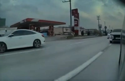 Bursa&rsquo;da tehlikeli makas kamerada