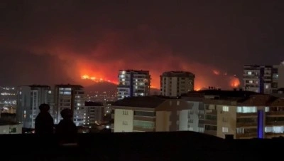 Bursa’daki orman yangını böyle görüntülendi