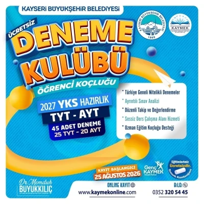 B&uuml;y&uuml;kşehir ile başarıya giden yol KAYMEK&rsquo;te başlıyor: &Uuml;cretsiz YKS ve LGS kursu fırsatı
