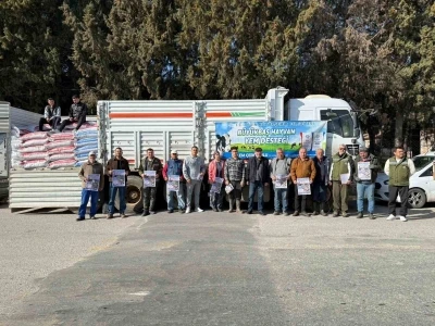 B&uuml;y&uuml;kşehir&rsquo;in yem desteği &uuml;reticilerle buluştu