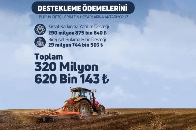  Çiftçilere 320 Milyon Liralık Destek Ödemesi 