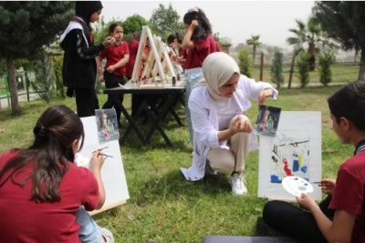 Cizre’de “Okulumla Sosyalleşiyorum” projesiyle eğitim dışarı taşındı