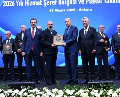 Cumhurbaşkanı Erdoğan&rsquo;dan DTSO'ya Hizmet Şeref Belgesi